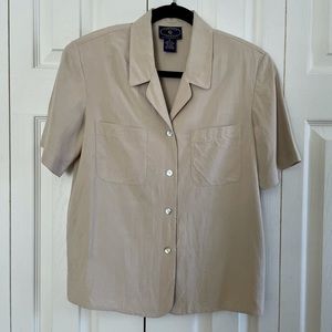 Vintage Silk Chelsea Campbell for Charter Club Shirt